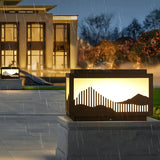 Elegant Geometric Metal Outdoor Landscape Table Lamp Image - 11