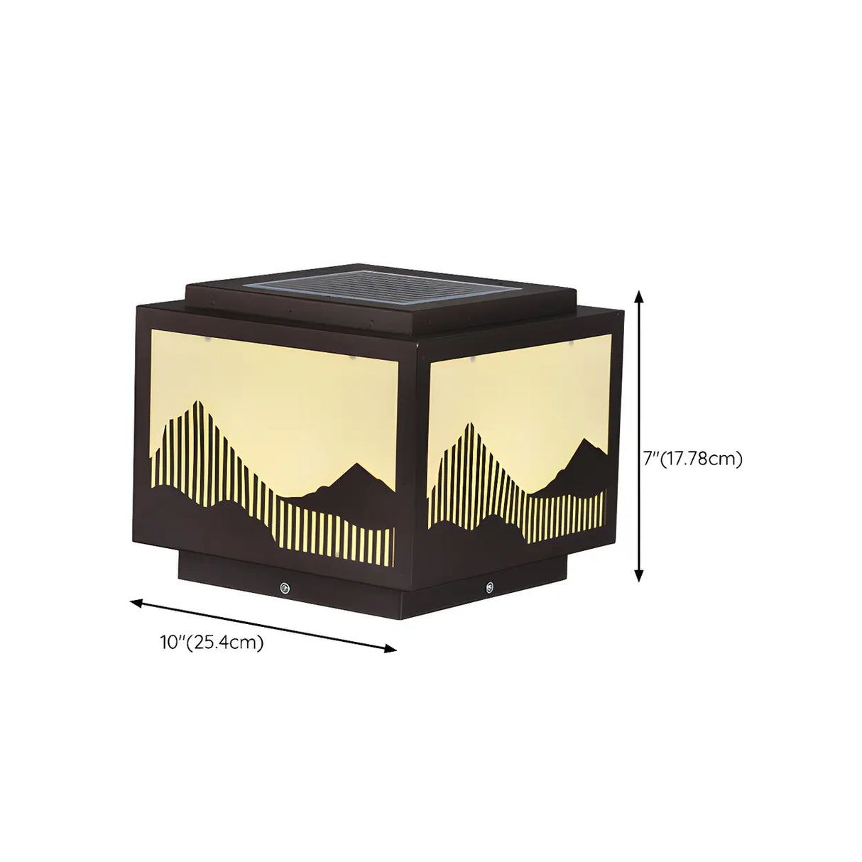 Elegant Geometric Metal Outdoor Landscape Table Lamp 