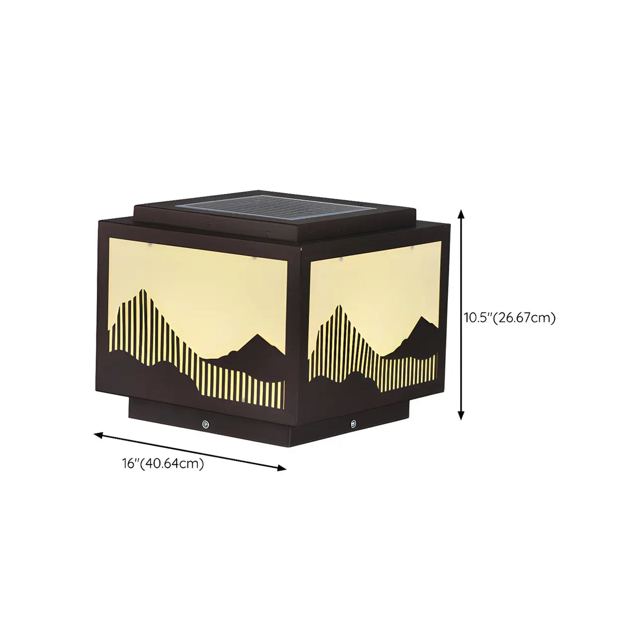 Elegant Geometric Metal Outdoor Landscape Table Lamp Image - 14
