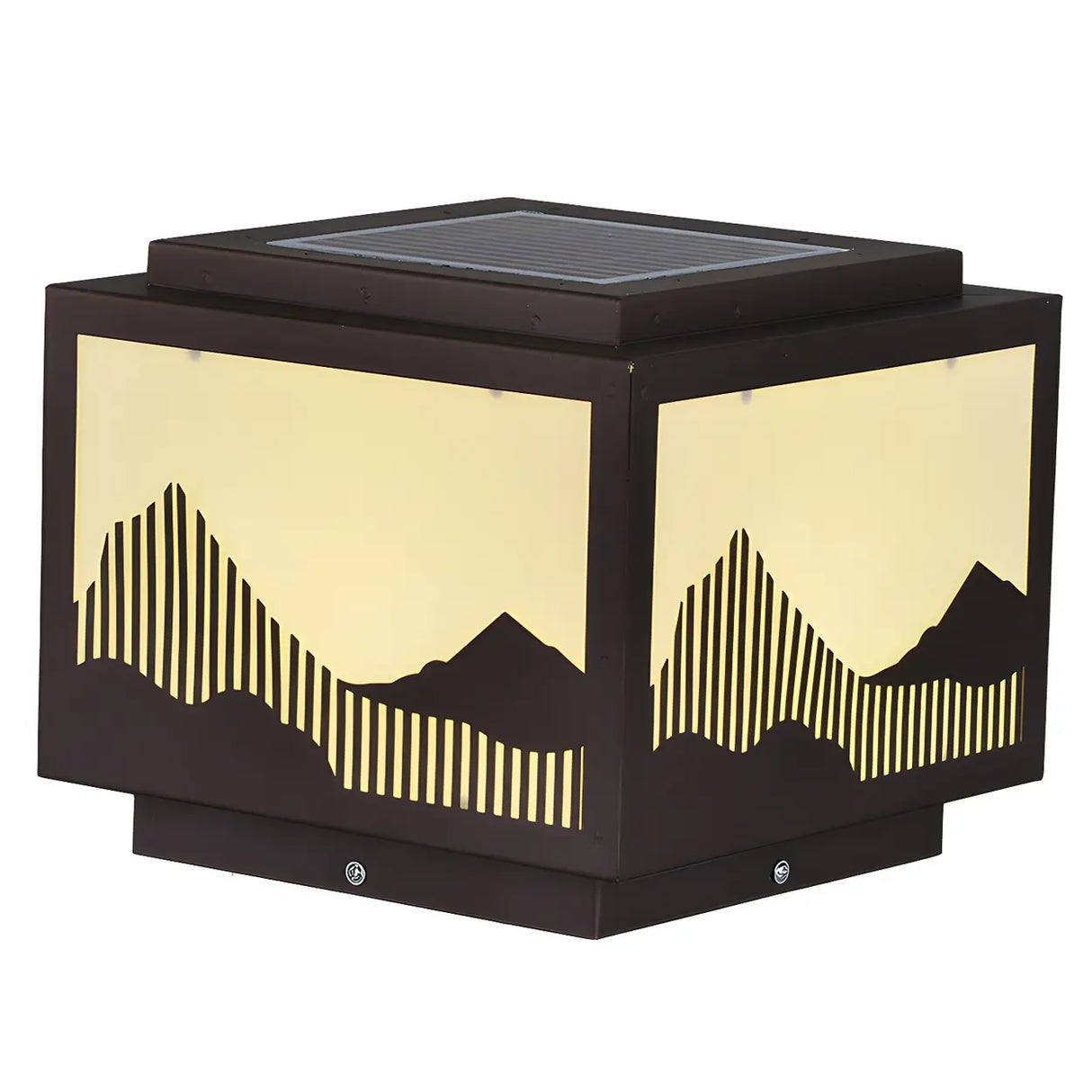 Elegant Geometric Metal Outdoor Landscape Table Lamp Image - 6