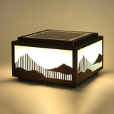 Elegant Geometric Metal Outdoor Landscape Table Lamp Image - 8