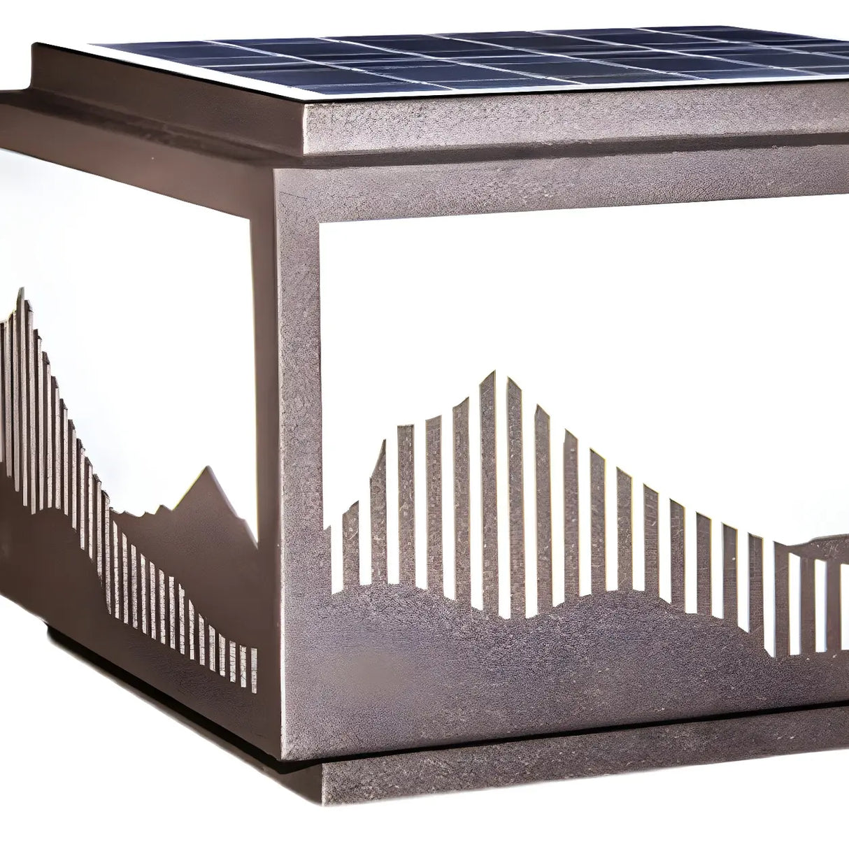 Elegant Geometric Metal Outdoor Landscape Table Lamp Image - 9