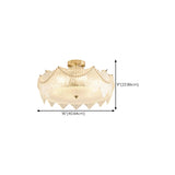 Elegant Glass Shell Semi-Flush Mount Light Living Room Image - 20