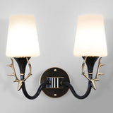 Elegant Gold and White Wall Sconce Vanity Light Image - 6