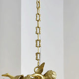 Elegant Gold Angel Crystal Adjustable Height Pendant Light Image - 6
