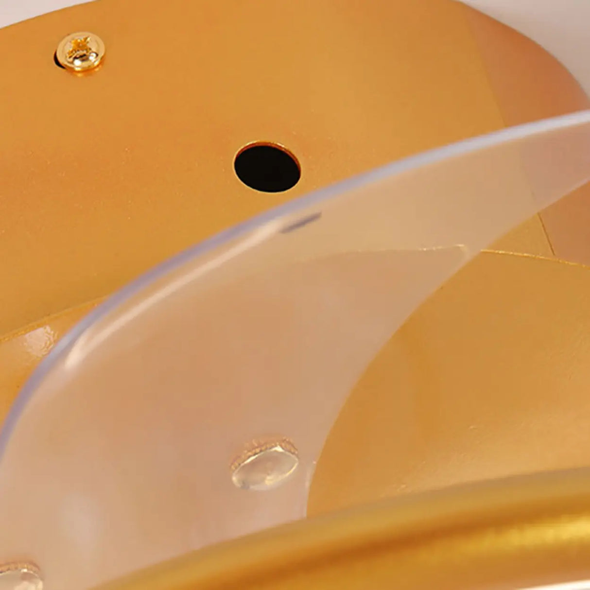 Elegant Gold Circular Ceiling Fan with Dimmable Light Image - 9