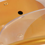 Elegant Gold Circular Ceiling Fan with Dimmable Light Image - 9