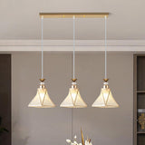Elegant Gold Cone Kitchen Island Pendant Lights Image - 1