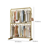 Elegant Gold Metal Freestanding Large Hanging Coat Rack Image - 23