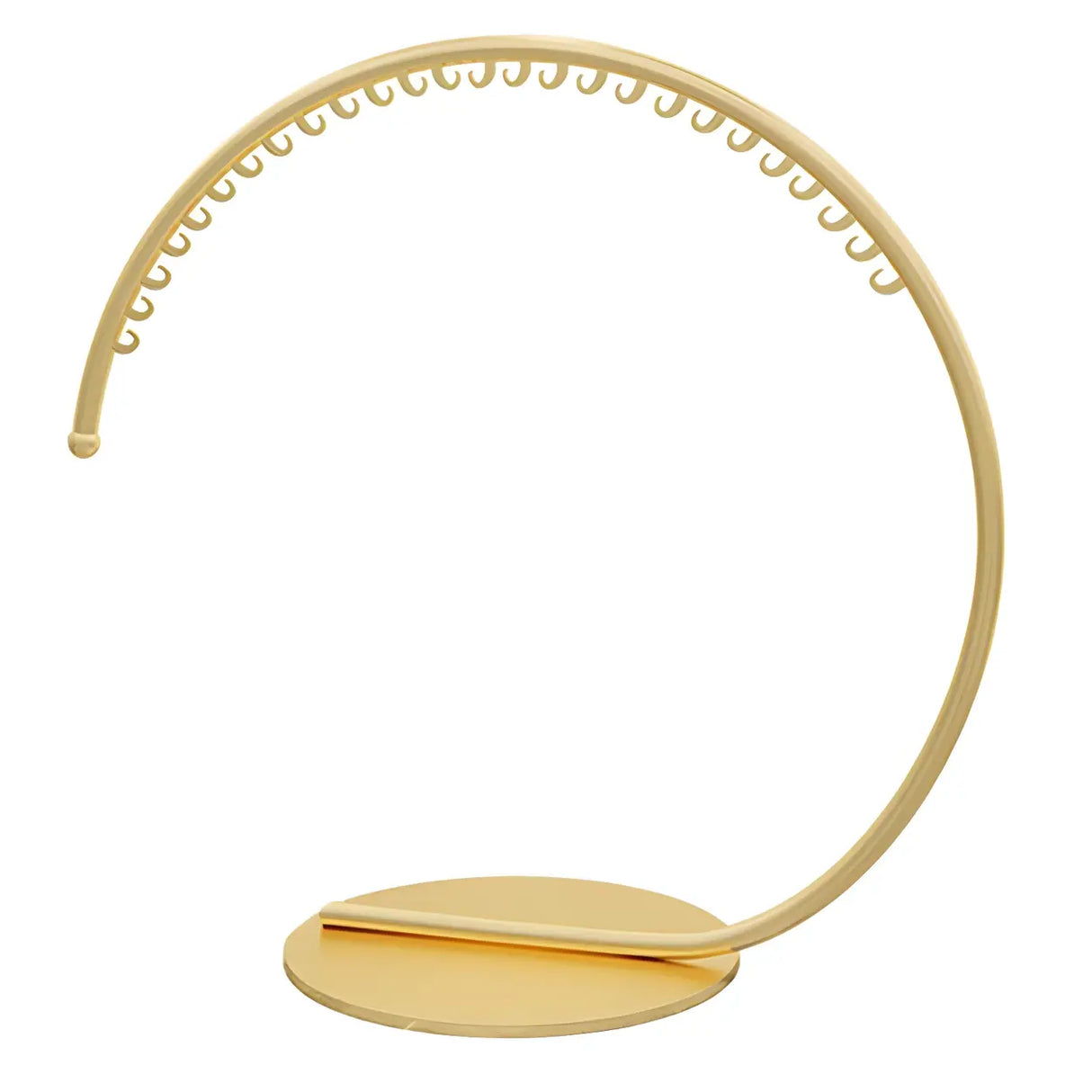 Elegant Golden Metal Arch Hooks Freestanding Coat Rack Image - 5