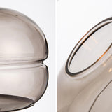 Elegant Grey Glass Shade Metal Tripod Base Table Lamp Image - 11