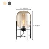 Elegant Grey Glass Shade Metal Tripod Base Table Lamp #size