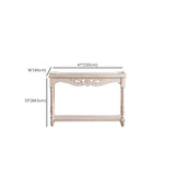 Elegant Half Circle Wood Standard Console Table with Shelf #size