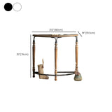 Elegant Half Circle Wood Standard Console Table with Shelf Image - 13