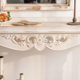 Elegant Half Circle Wood Standard Console Table with Shelf Image - 3