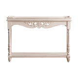 Elegant Half Circle Wood Standard Console Table with Shelf Image - 5