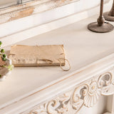 Elegant Half Circle Wood Standard Console Table with Shelf Image - 7