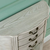 Elegant Half Round Wood Console Table with Drawers Image - 7