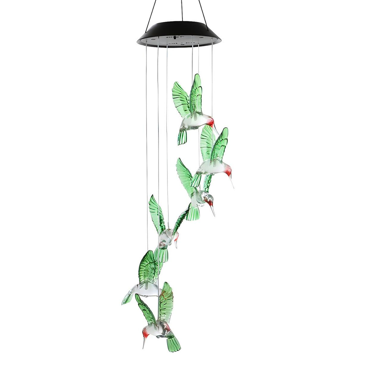 Elegant Hummingbird Wind Chime Outdoor Pendant Lights Image - 3