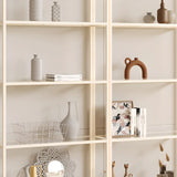 Elegant Iron Framed Open Back Display Bookshelf White Image - 10