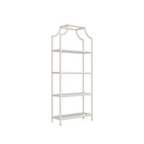 Elegant Iron Framed Open Back Display Bookshelf White Image - 13