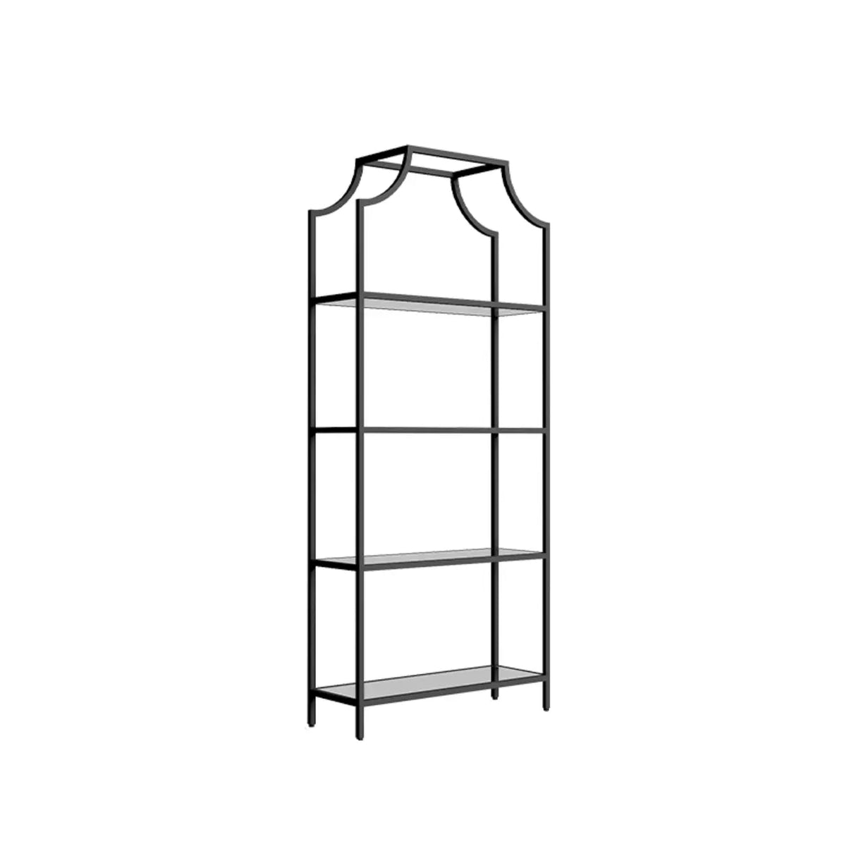 Elegant Iron Framed Open Back Display Bookshelf White Image - 15