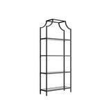 Elegant Iron Framed Open Back Display Bookshelf White Image - 15