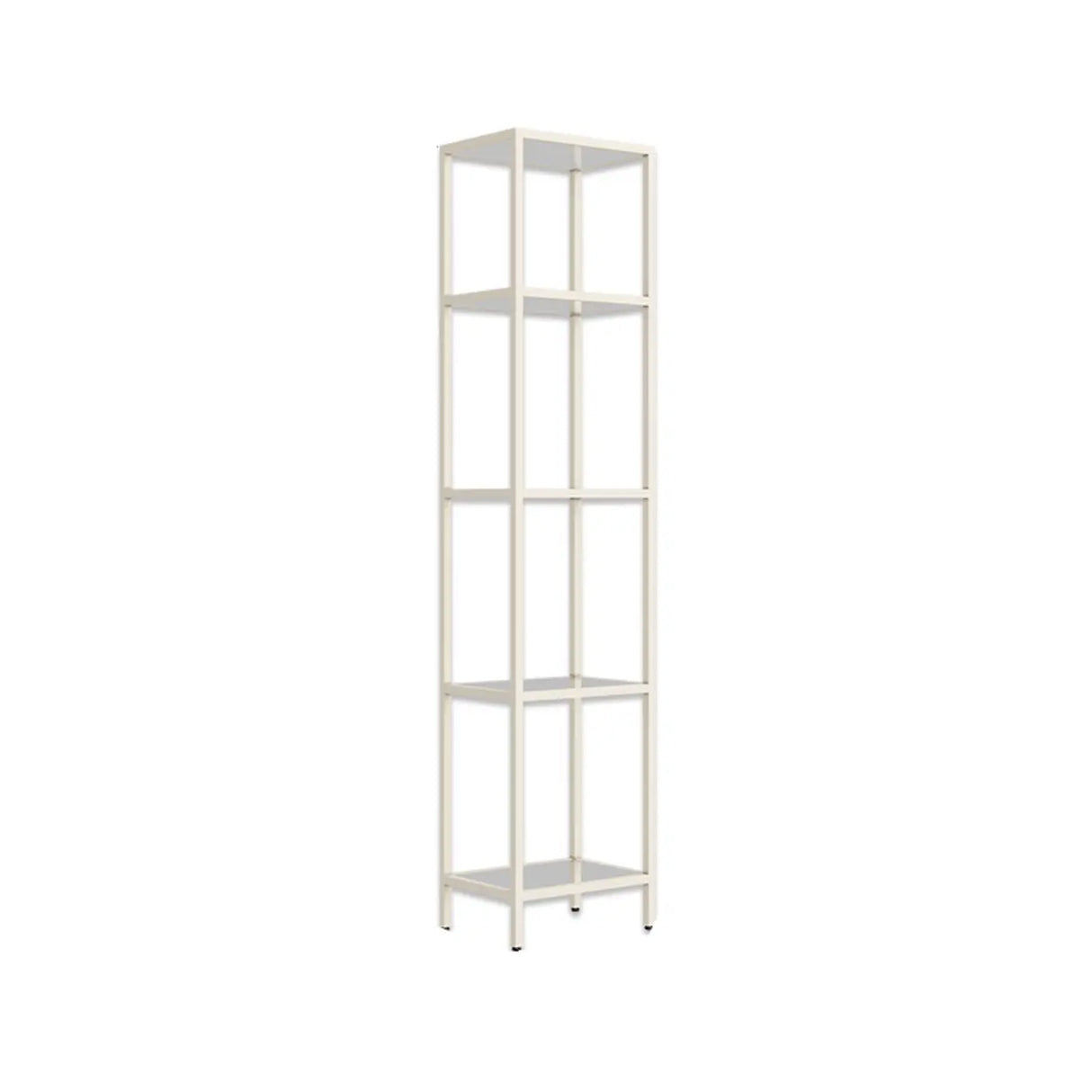 Elegant Iron Framed Open Back Display Bookshelf White Image - 2
