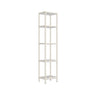 Elegant Iron Framed Open Back Display Bookshelf White Image - 2