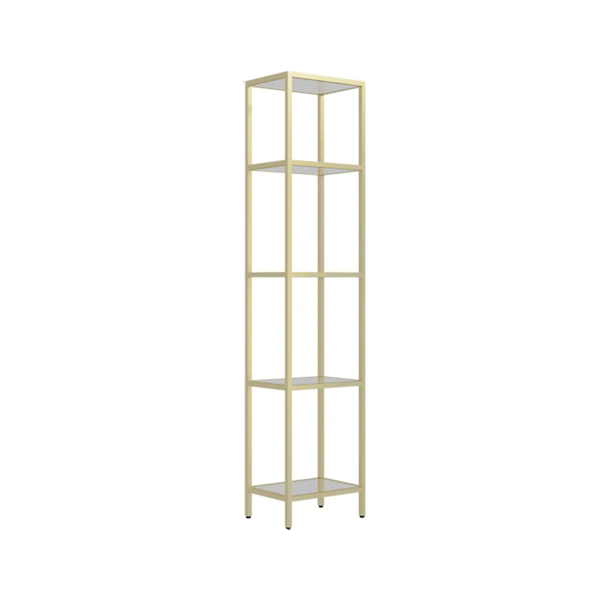 Elegant Iron Framed Open Back Display Bookshelf White Image - 3