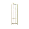Elegant Iron Framed Open Back Display Bookshelf White Image - 3