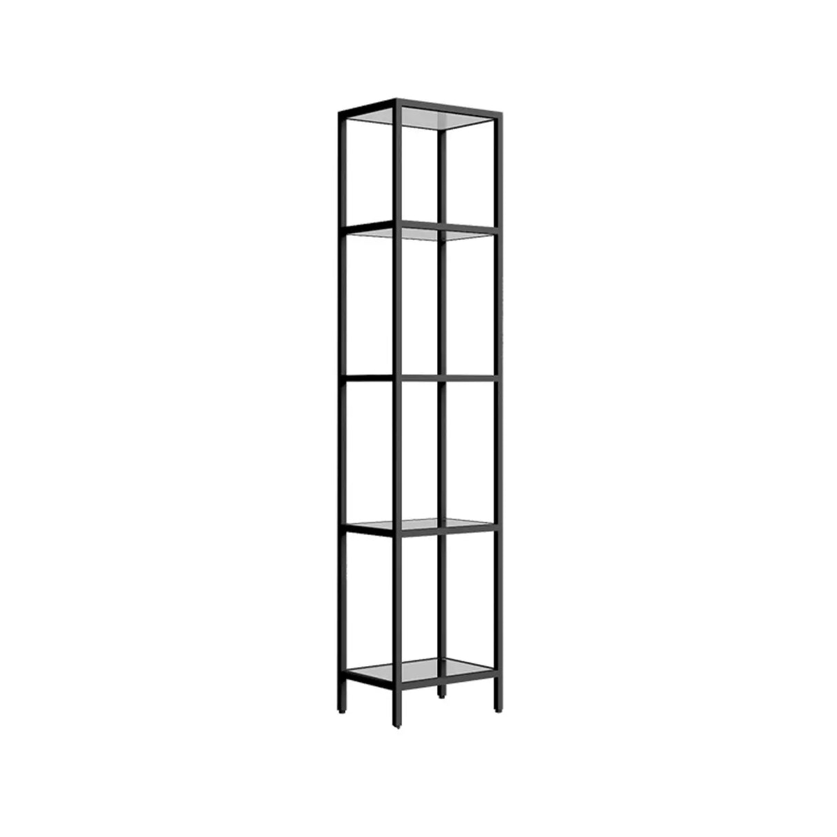 Elegant Iron Framed Open Back Display Bookshelf White Image - 5