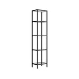 Elegant Iron Framed Open Back Display Bookshelf White Image - 5