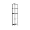 Elegant Iron Framed Open Back Display Bookshelf White Image - 5