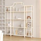Elegant Iron Framed Open Back Display Bookshelf White Image - 6