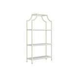 Elegant Iron Framed Open Back Display Bookshelf White Image - 7