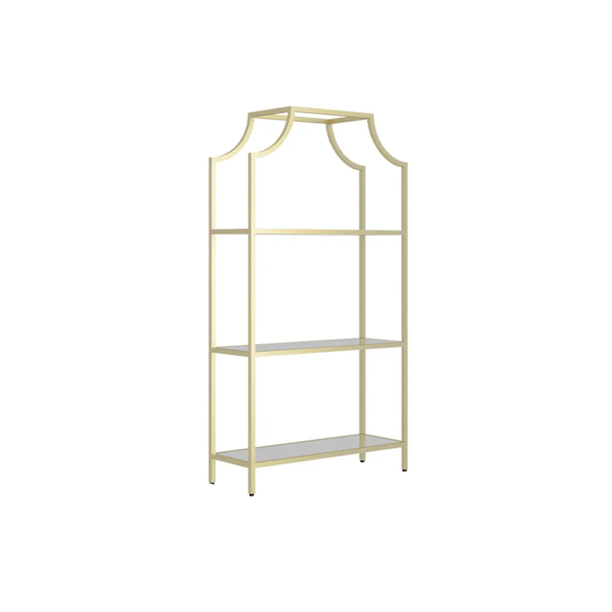 Elegant Iron Framed Open Back Display Bookshelf White Image - 9