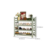 Elegant Layered Mint Green Metal Shoe Storage Rack Entryway Image - 21