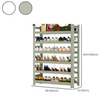 Elegant Layered Mint Green Metal Shoe Storage Rack Entryway Image - 29