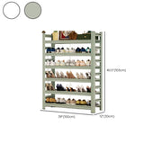 Elegant Layered Mint Green Metal Shoe Storage Rack Entryway Image - 29