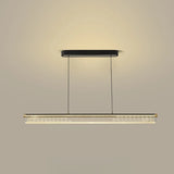 Elegant Linear Glass Cylinder Island Pendant Light Image - 14