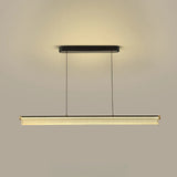 Elegant Linear Glass Cylinder Island Pendant Light Image - 15