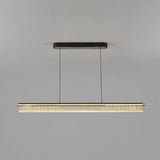 Elegant Linear Glass Cylinder Island Pendant Light Image - 20