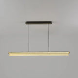 Elegant Linear Glass Cylinder Island Pendant Light Image - 24