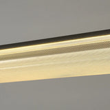 Elegant Linear Glass Cylinder Island Pendant Light Image - 26