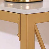 Elegant Marble Rectangular Gold Metal Base Console Table Image - 7