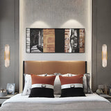 Elegant Marble Vertical Up Down LED Wall Sconce Image - 13