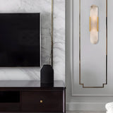 Elegant Marble Vertical Up Down LED Wall Sconce Image - 3