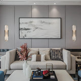 Elegant Marble Vertical Up Down LED Wall Sconce Image - 4