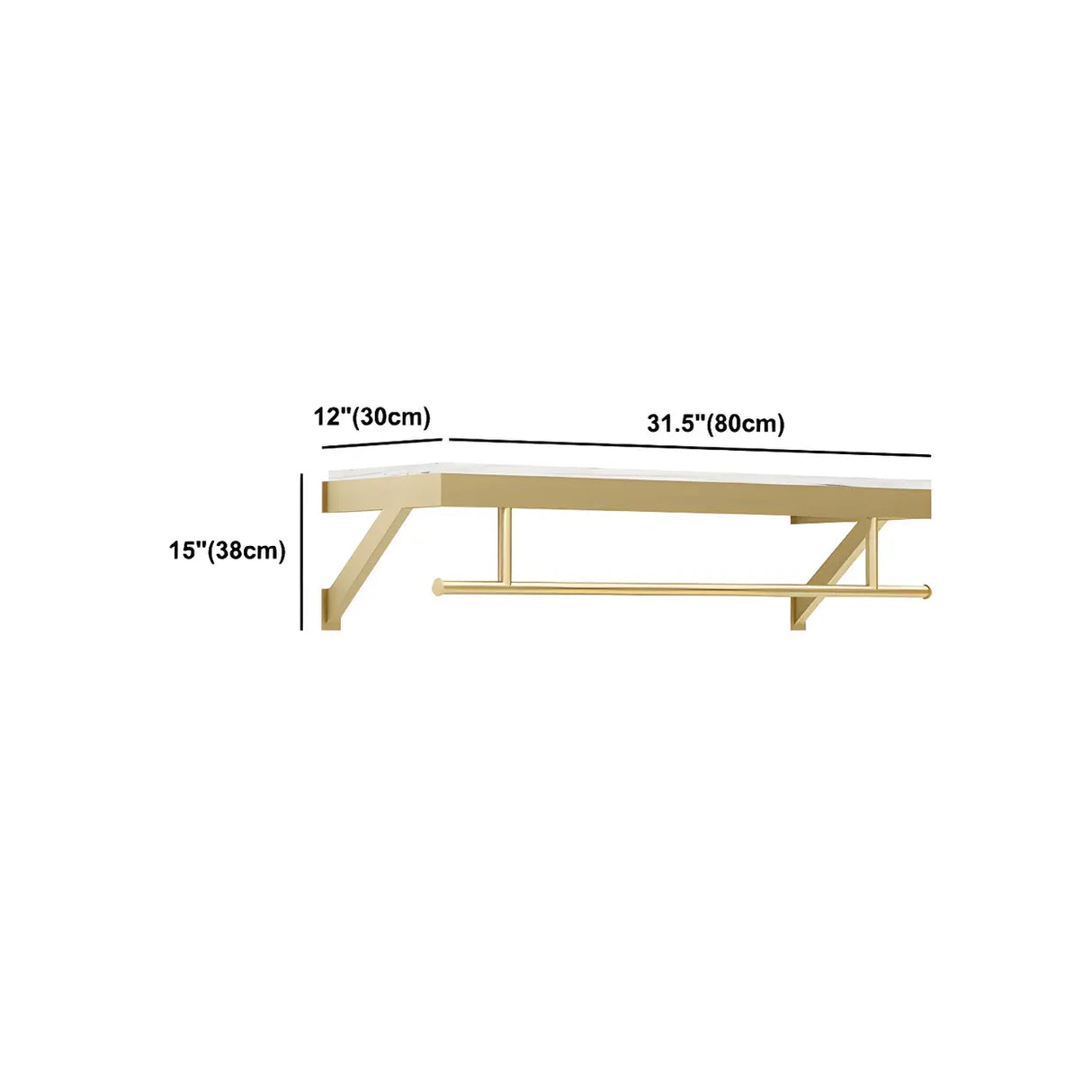 Elegant Metal Gold Wall-Mounted Coat Rack with Hooks Image - 15
